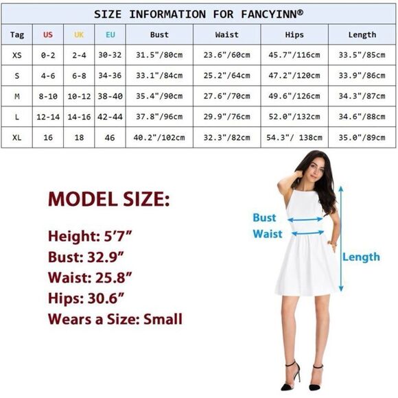 ⭐️NWT FANCYINN spaghetti strap backless mini skater dress⭐️ - Picture 6 of 11